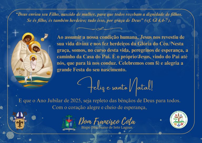 Mensagem de Natal de Dom Francisco Cota em 2024